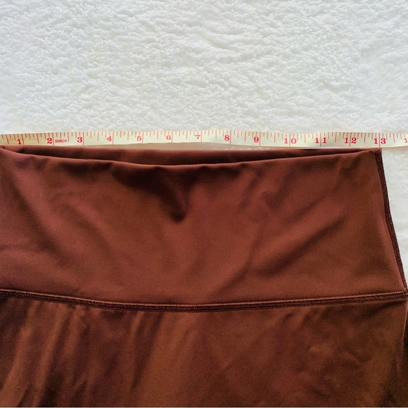 Aerie Maroon Raw Hem Athletic Leggings | Large - Picture 6 of 7